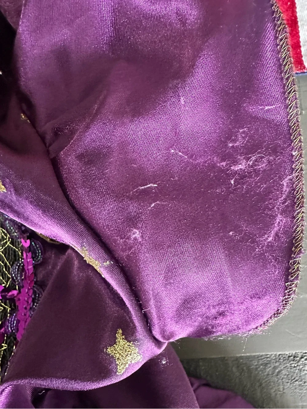 Halloween Purple Starry Witch Costume Set for Girls With Hat Size 4-6 Small.